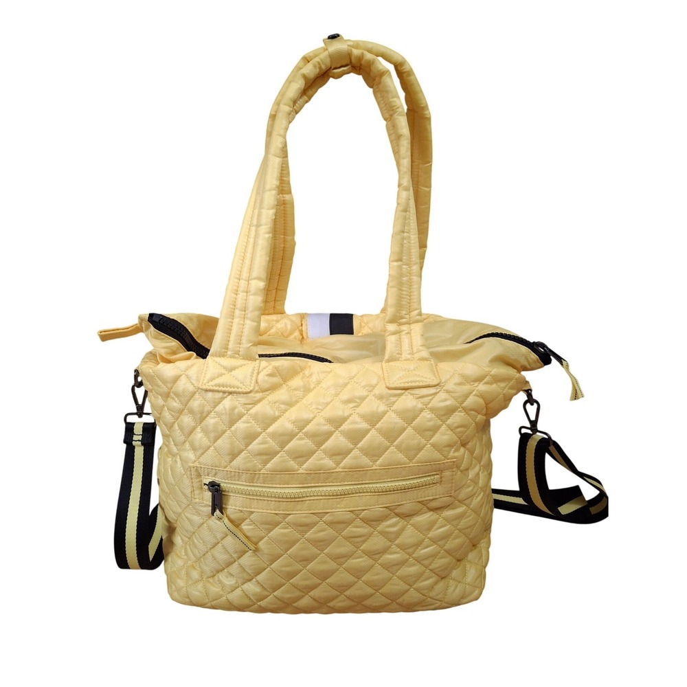 Oliver Thomas Yellow Kitchen Sink Quilted Tote Bag with Pouch - Picture 3 of 8